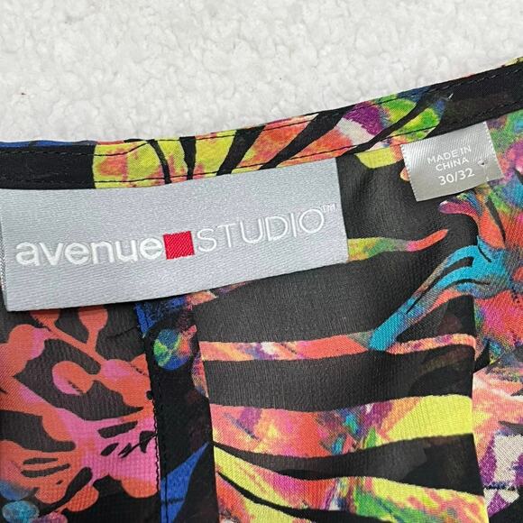 Avenue Studio Women’s Kimono Tunic Plus Sz 30/32(3X) Open Front Artsy - Picture 3 of 4